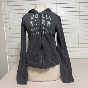 Hollister Women's Dark Gray Hoodie Jacket